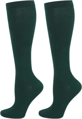 2 Pairs Compression Socks for Women Men Circulation-Best Support for Nurses,Running,Athletic,Travel