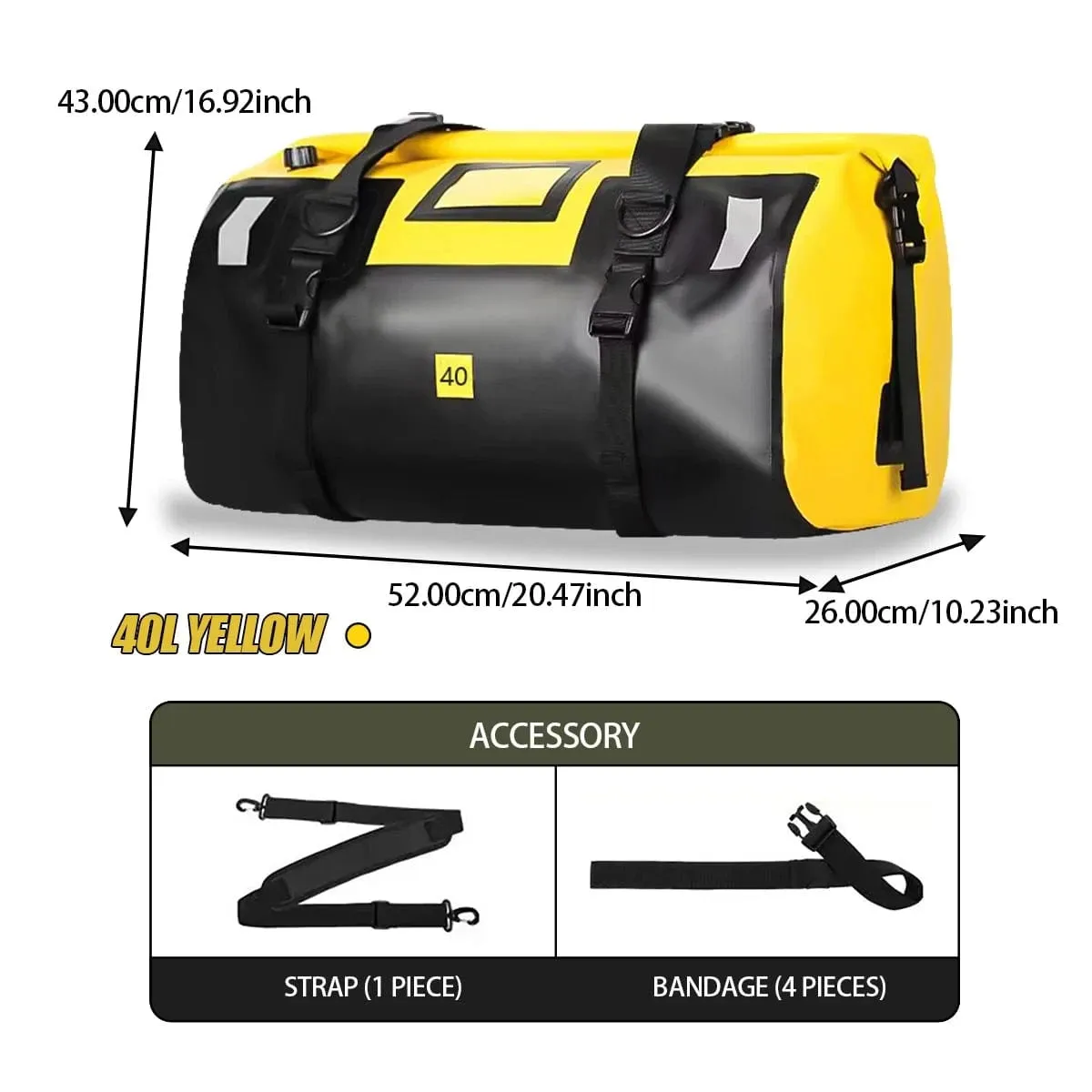 40L/66L/120L Waterproof Duffle Bag, Diving, Camping & Adventure