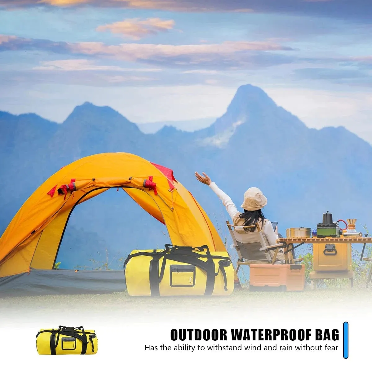 40L/66L/120L Waterproof Duffle Bag, Diving, Camping & Adventure
