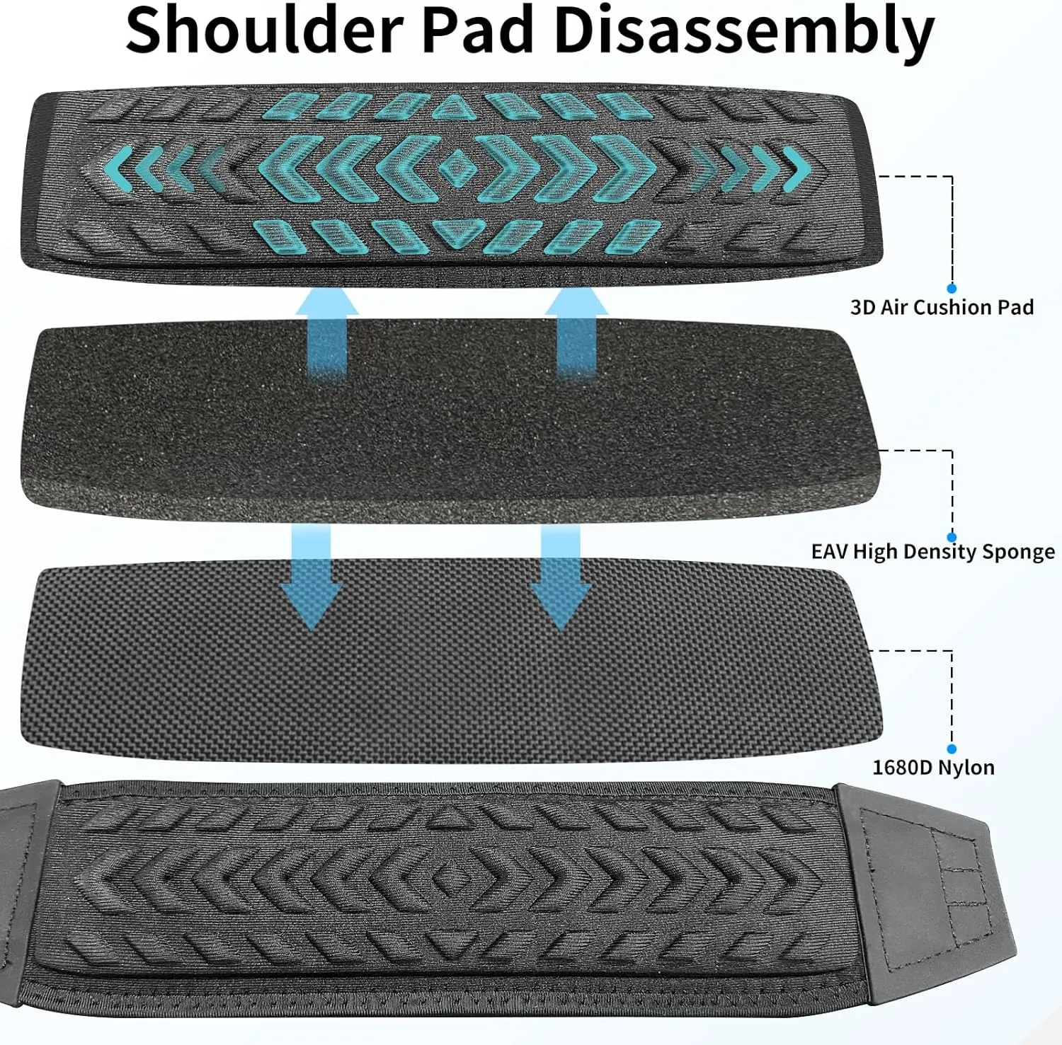 60" Universal Shoulder Strap, 3D Sponge Thick Padded Bag Strap with Double Adjustable Buckles and Metal Hooks, Ideal for Briefcases, Crossbody Bags, Luggage (Storage Bag   Reflective Tape)