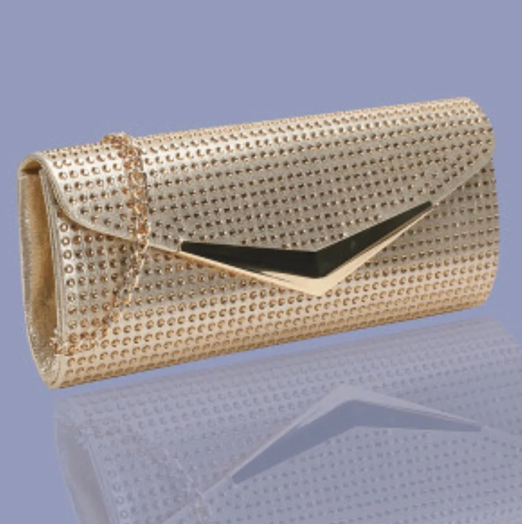 Aidangus Evening Clutch - Gold