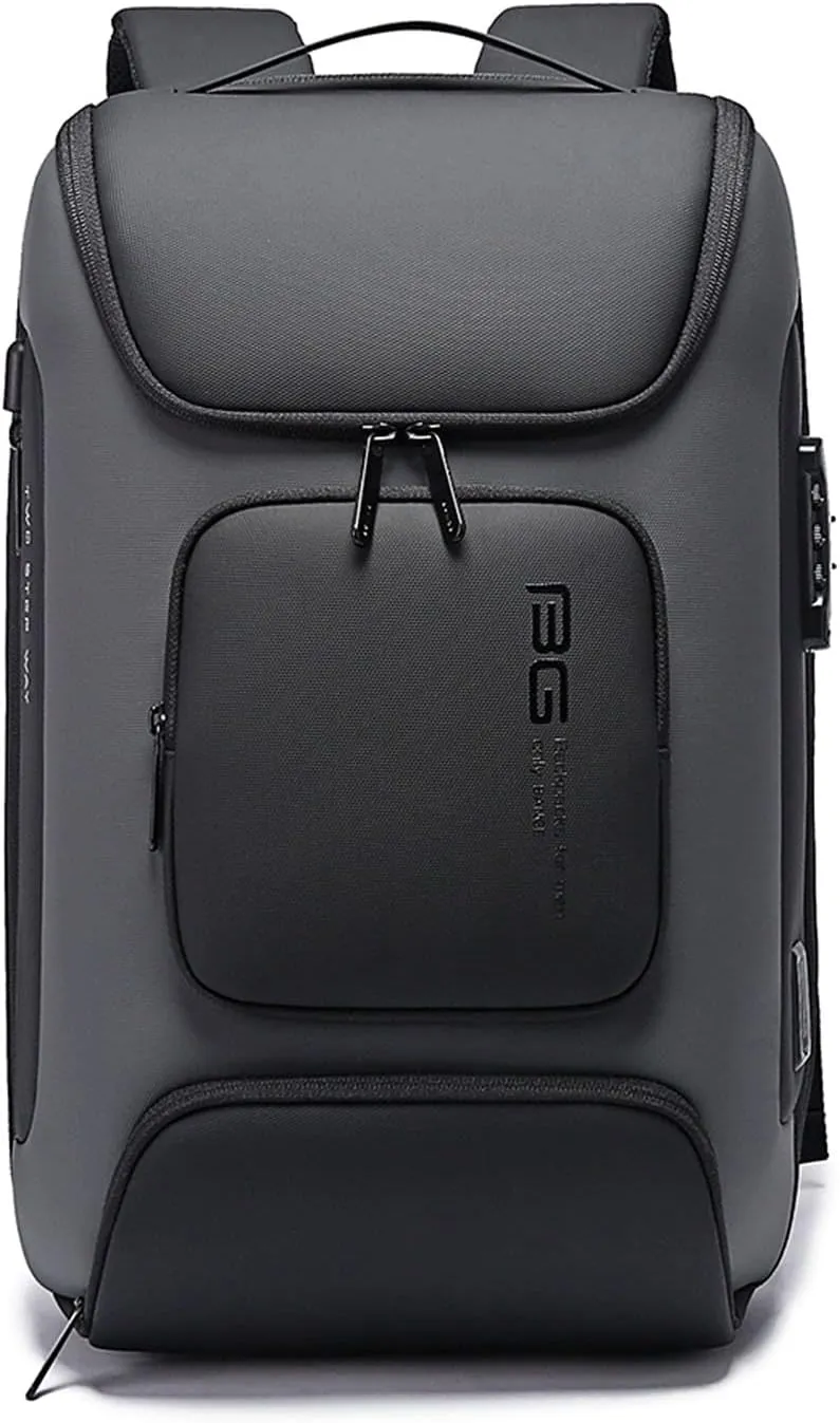 Anti-theft Backpack Business Laptop Handbag Travel Large Daypacks fits 15.6 Inch Laptop with USB Charging Port Computer Bag Bookbag for Women Men Waterproof Rucksack Grey
