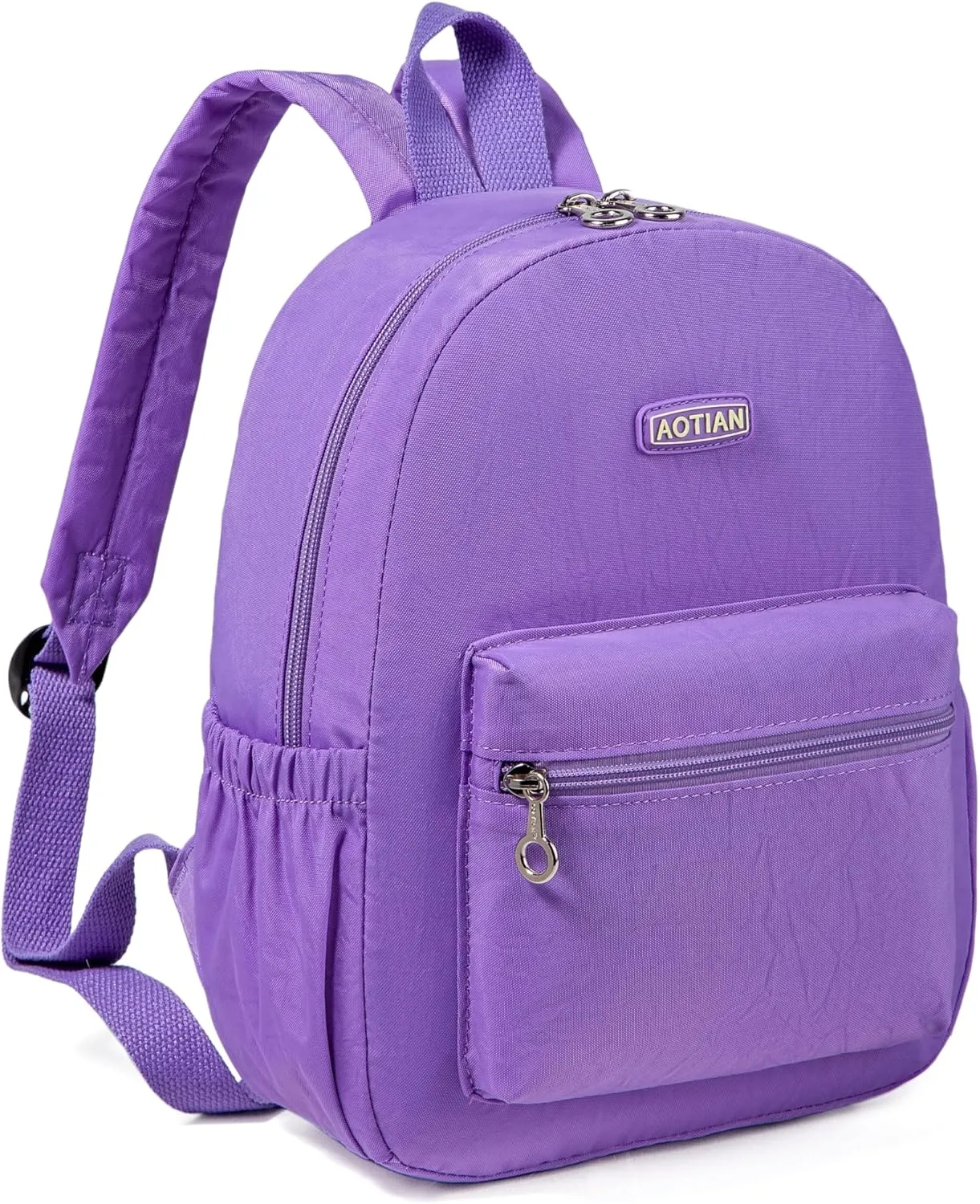 AOTIAN Mini Lightweight 11.8 Inch Backpack Durable Travel Hiking Women and Girls Small Daypack, 7 Liters Light Violet Purple