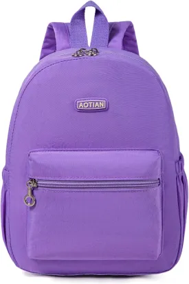 AOTIAN Mini Lightweight 11.8 Inch Backpack Durable Travel Hiking Women and Girls Small Daypack, 7 Liters Light Violet Purple