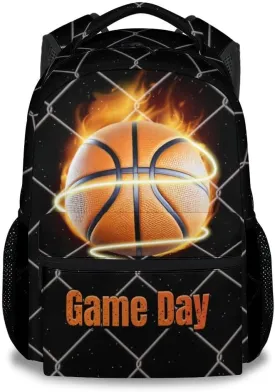 Backpack for Boys Girls, 17 Inch Large Capacity Basketball Bookbag for Kids Teens, Sports Theme School Bags for Elementary Middle School, Lightweight Backpacks for Travel
