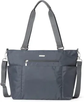 Baggallini Essential Laptop Tote - Work Tote Bag with Laptop Sleeve - Lightweight Travel Crossbody Shoulder Bag for Women