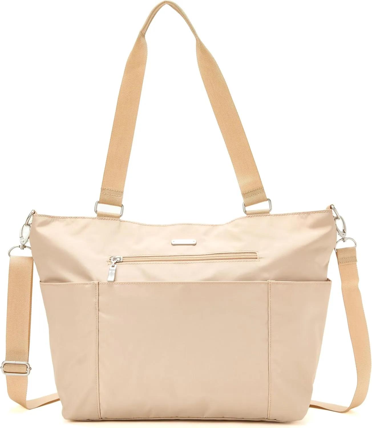 Baggallini Essential Laptop Tote - Work Tote Bag with Laptop Sleeve - Lightweight Travel Crossbody Shoulder Bag for Women