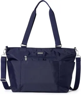 Baggallini Essential Laptop Tote - Work Tote Bag with Laptop Sleeve - Lightweight Travel Crossbody Shoulder Bag for Women