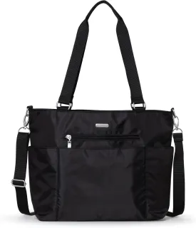 Baggallini Essential Laptop Tote - Work Tote Bag with Laptop Sleeve - Lightweight Travel Crossbody Shoulder Bag for Women