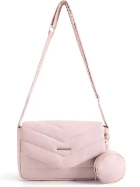 BAGSMART Crossbody Bags for Women, Quilted Puffer Shoulder Bag, Handbag Small Purses for women