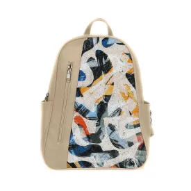 Beige Mixed Backpack Sand Art