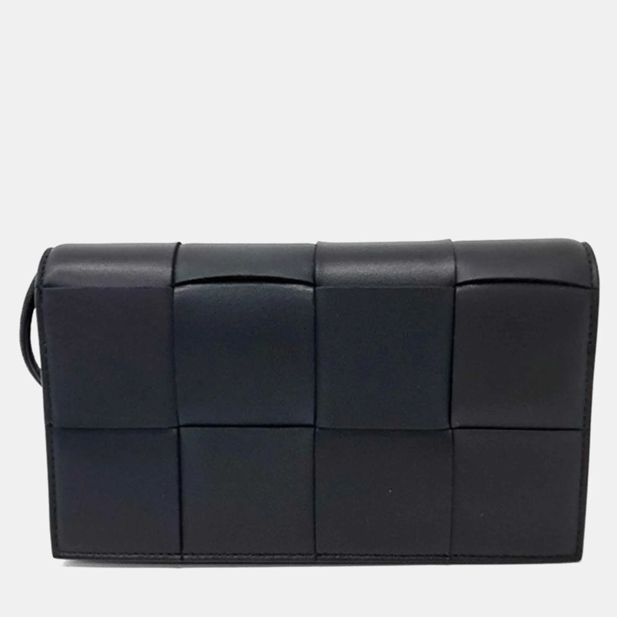 Black Leather Mesh Shoulder Bag