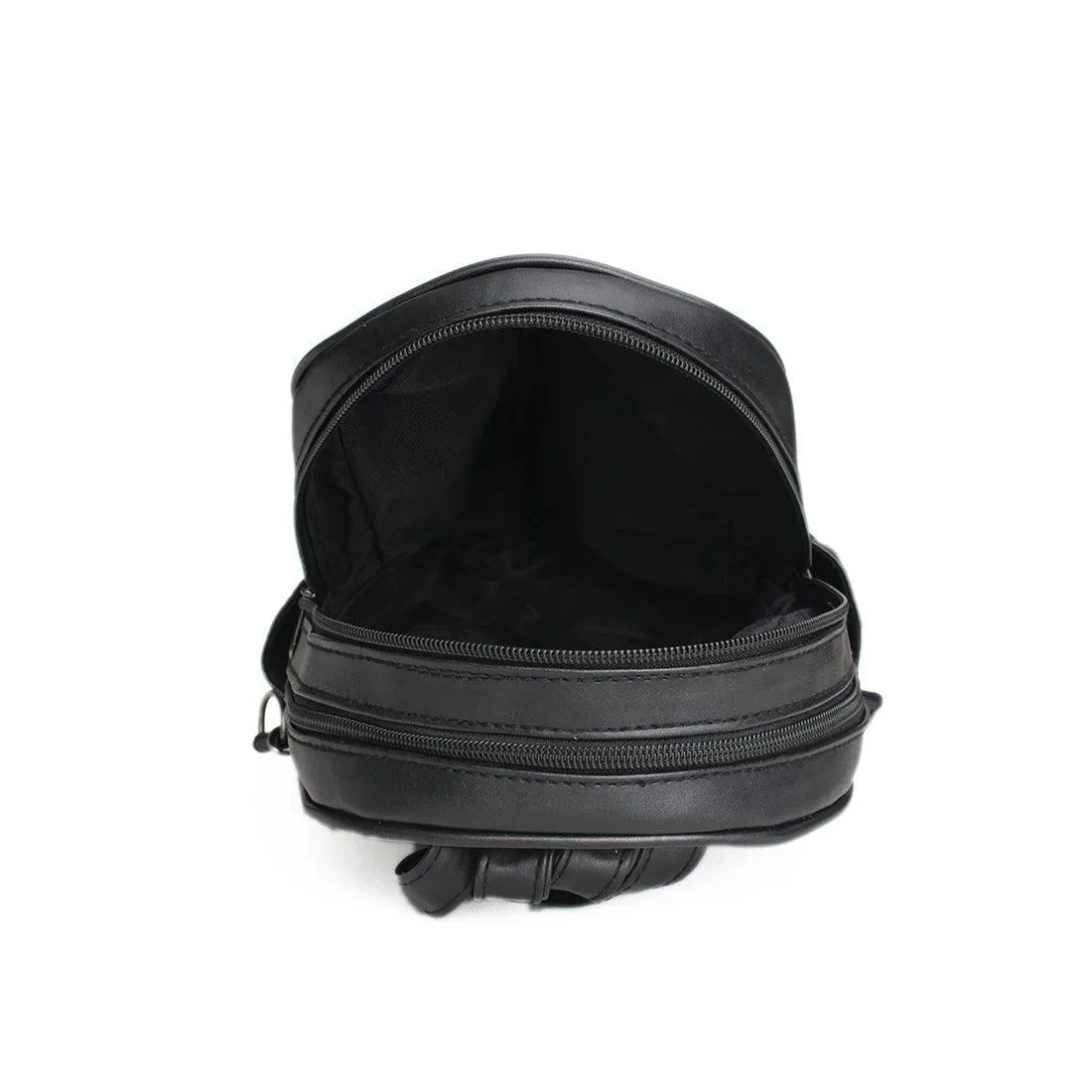 Black Mixed Backpack Mixed Leaves