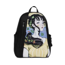 Black Mixed Backpack Young Beauty