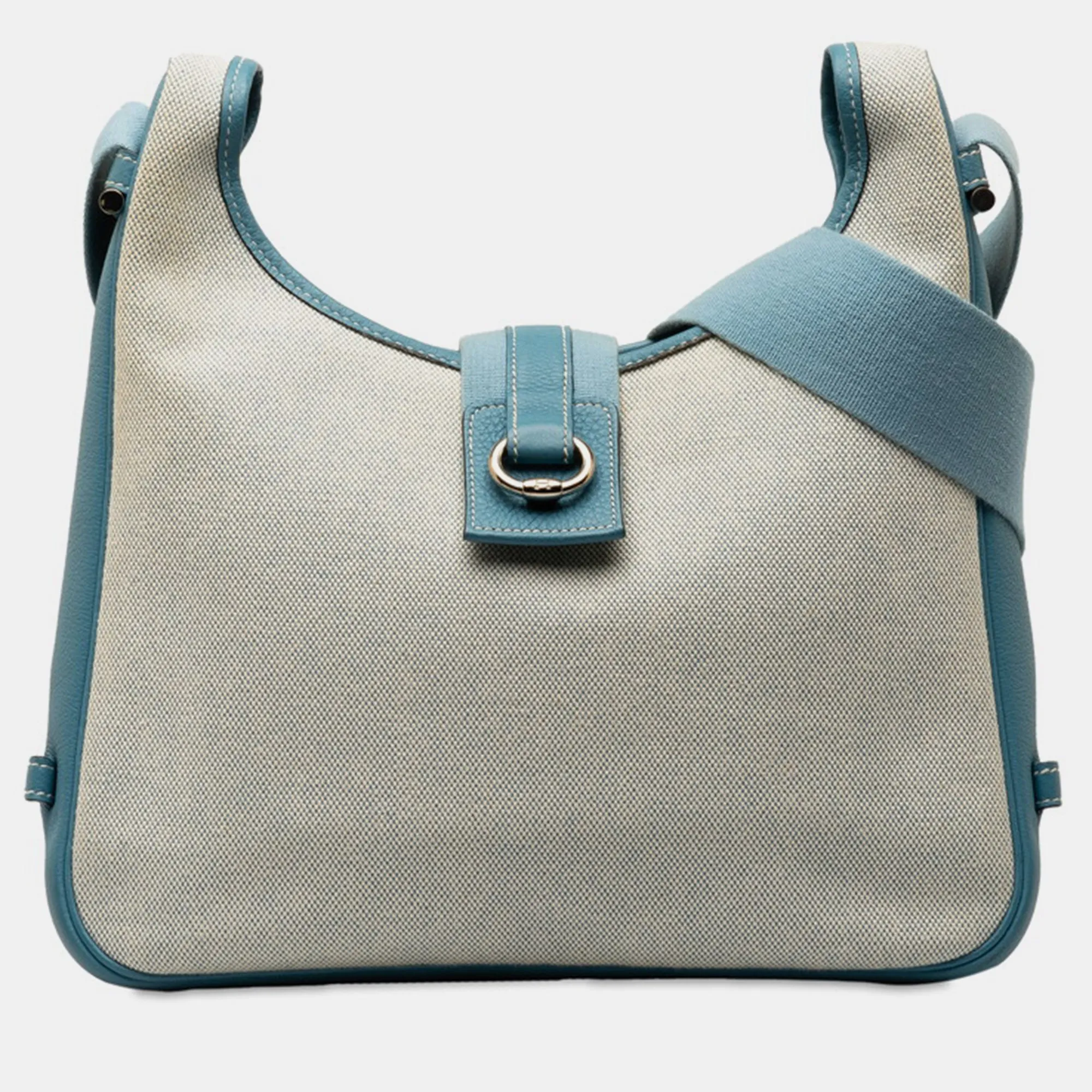 Blue Canvas Toile Trim Bag