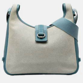 Blue Canvas Toile Trim Bag