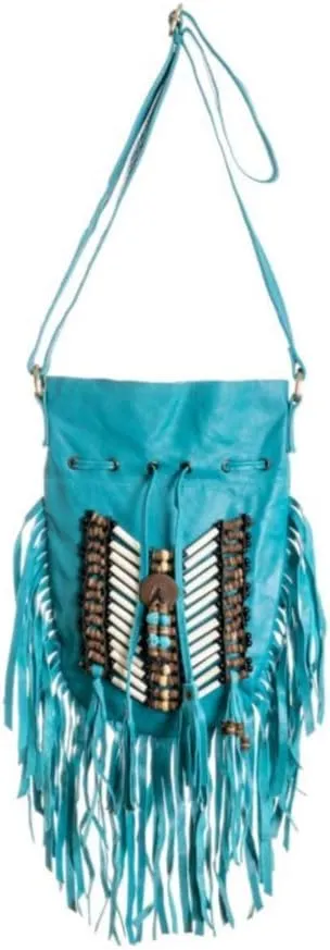 Boho Bag Round S | Real Leather | Fringe Purse | Bohemian Bags