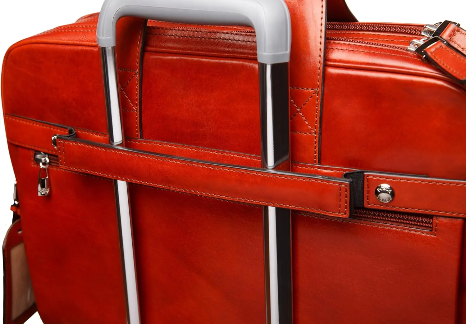 Bosca Old Leather Messenger Bag, Vintage Style Laptop Briefcase for Men, Multiple Pockets, Ideal for Office & Travel