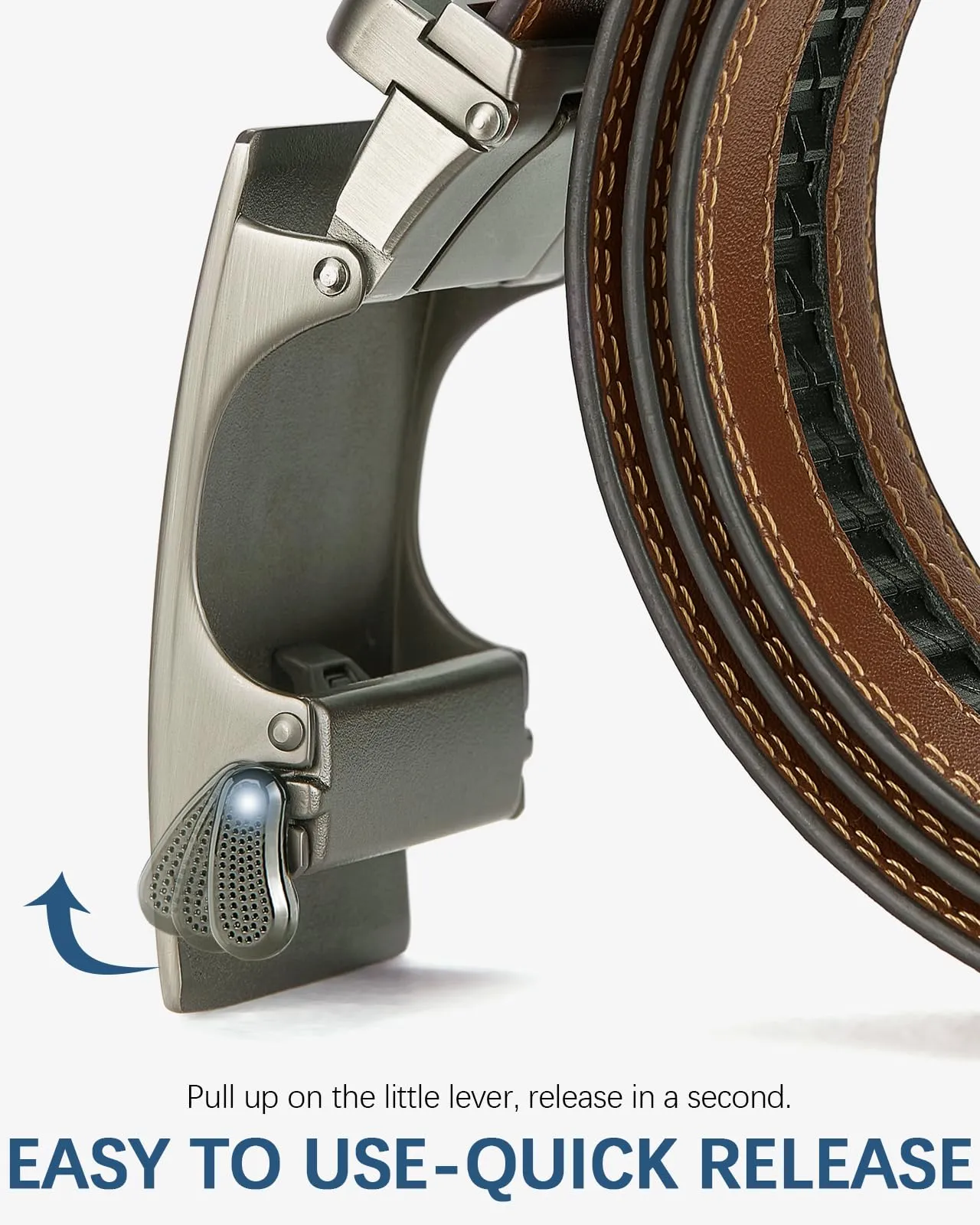 BOSTANTEN Mens Belt Leather 2 Pack Ratchet Belt For Men Gift Dress and Casual with Adjustable Buckle, Trim to Fit