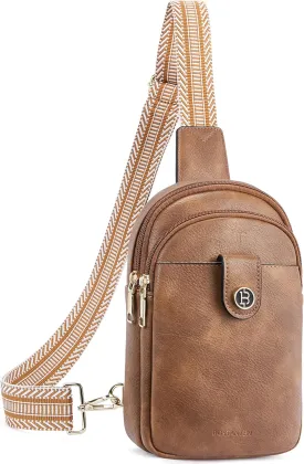 BOSTANTEN Sling Bag for Women Crossbody Bag Vegan Leather Cross Body Purse Large Fanny Pack Travel Purse
