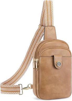 BOSTANTEN Sling Bag for Women Crossbody Bag Vegan Leather Cross Body Purse Large Fanny Pack Travel Purse