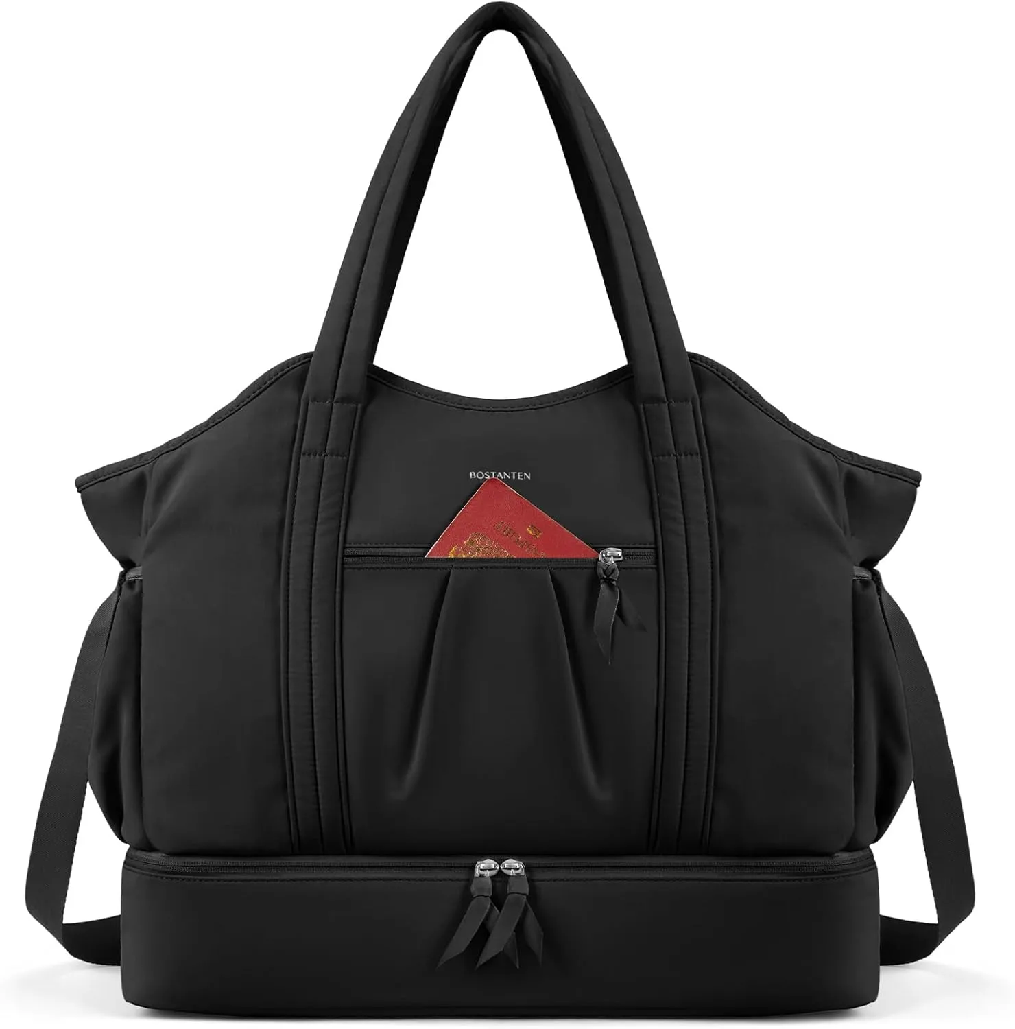 BOSTANTEN Weekender Bags for Women Travel Duffle Waterproof Gym Bag with Shoe Compartment