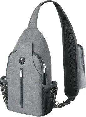 BROADREAM Sling Bag for Men Women Phone Crossbody Bag with Water Bottle Pocket Portable Hiking Daypacks Multifunctional Travel Bag