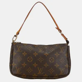Brown Monogram Canvas Pochette Accessoires Bag