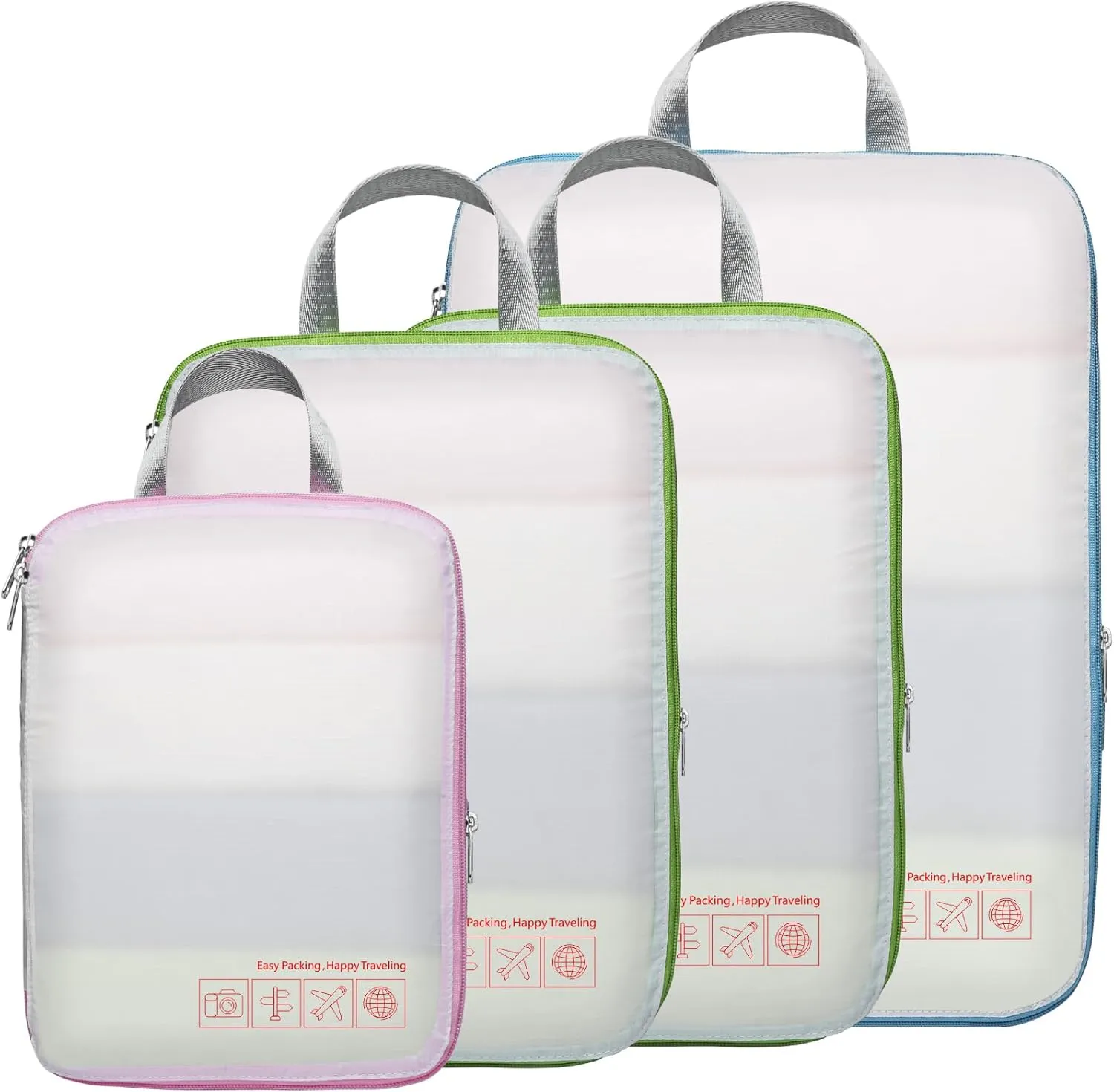 Cambond Compression Packing Cubes for Travel Women - Travel Bags Luggage Organizers Travel Essentials Compression Cubes for Travel Carry on Suitcases