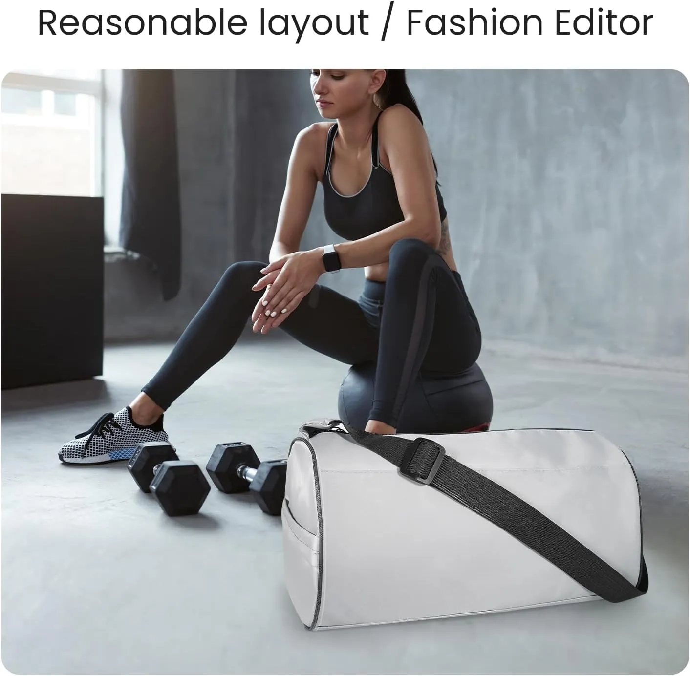 C&F BOGMOST Small Gym Bag for Women & Men,Small Lightweight Duffel Bag Carry On Bags Mini Duffel Travel Bag Waterproof Sports Bags for Workout/Sport/Travel, Grey