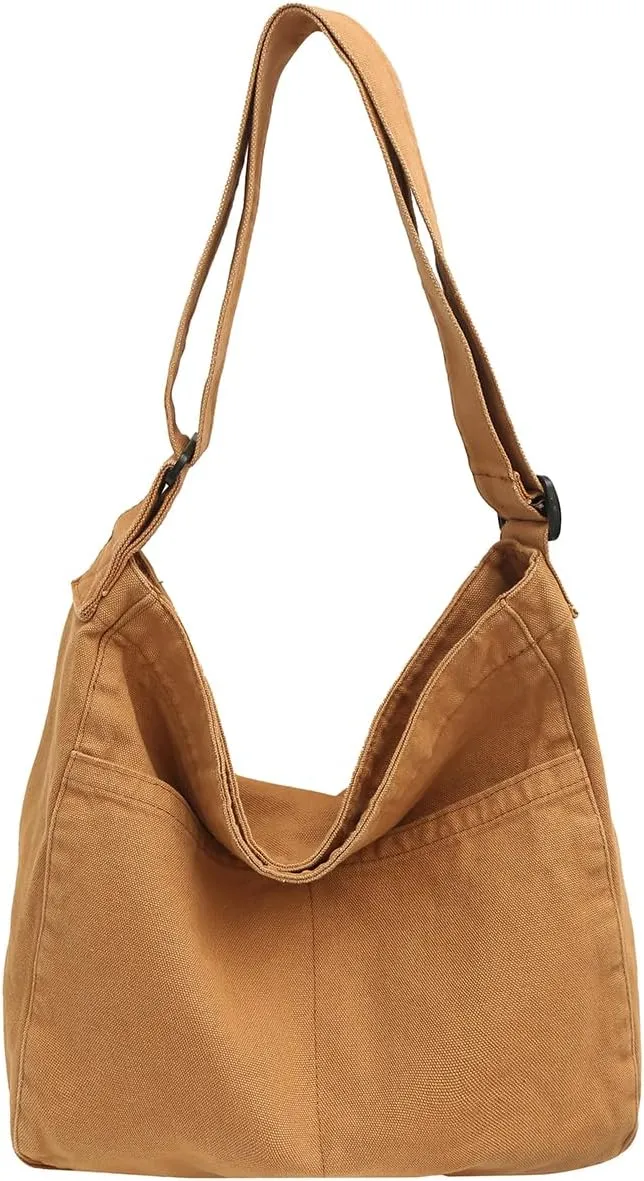 Canvas Tote Bag for Women Men Unisex Purses Women's Crossbody Handbags Hobo Shoulder Bag for Teen Girls