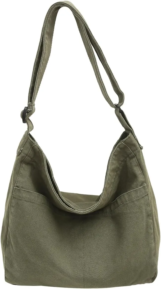 Canvas Tote Bag for Women Men Unisex Purses Women's Crossbody Handbags Hobo Shoulder Bag for Teen Girls