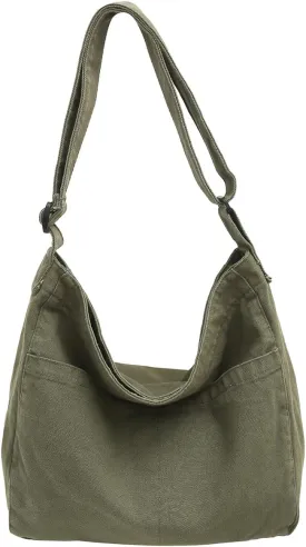 Canvas Tote Bag for Women Men Unisex Purses Women's Crossbody Handbags Hobo Shoulder Bag for Teen Girls
