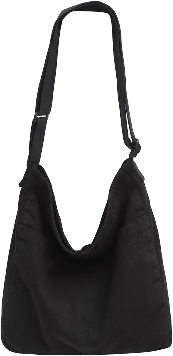 Canvas Tote Bag for Women Men Unisex Purses Women's Crossbody Handbags Hobo Shoulder Bag for Teen Girls