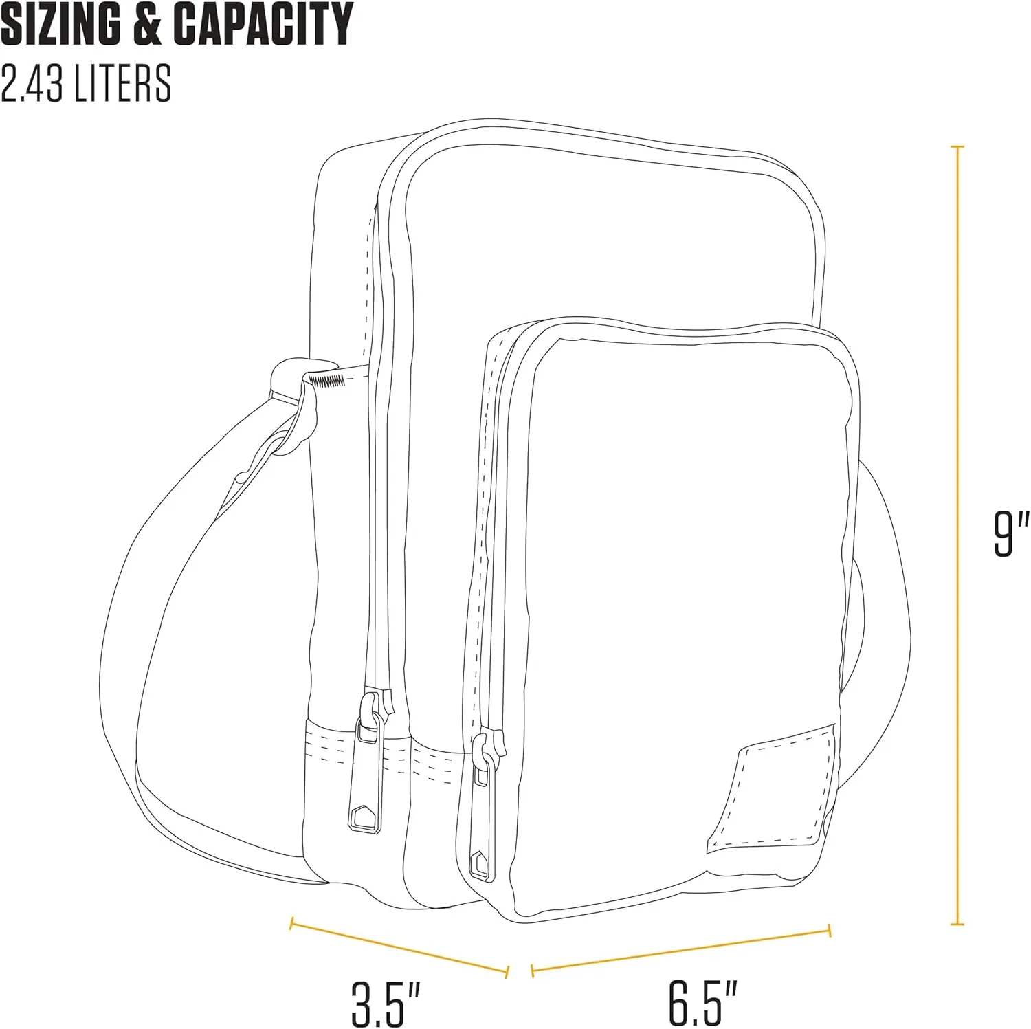 Carhartt Crossbody Zip Bag, Durable, Adjustable Crossbody Bag with Zipper Closure for Men and Women