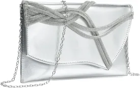 CARIEDO Women's Evening Bag Elegant Clutch Delicate PU Leather Flap Handbag Prom Wedding Party