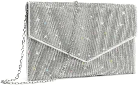 CARIEDO Women's Evening Bag Elegant Clutch Delicate PU Leather Flap Handbag Prom Wedding Party