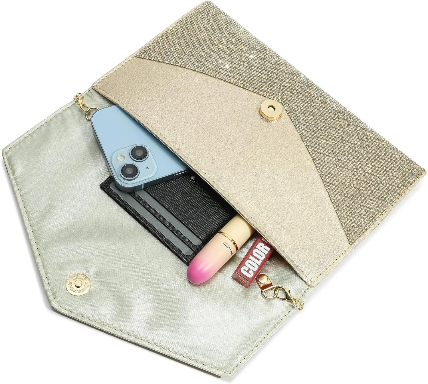 CARIEDO Women's Evening Bag Elegant Clutch Delicate PU Leather Flap Handbag Prom Wedding Party