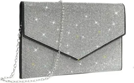 CARIEDO Women's Evening Bag Elegant Clutch Delicate PU Leather Flap Handbag Prom Wedding Party