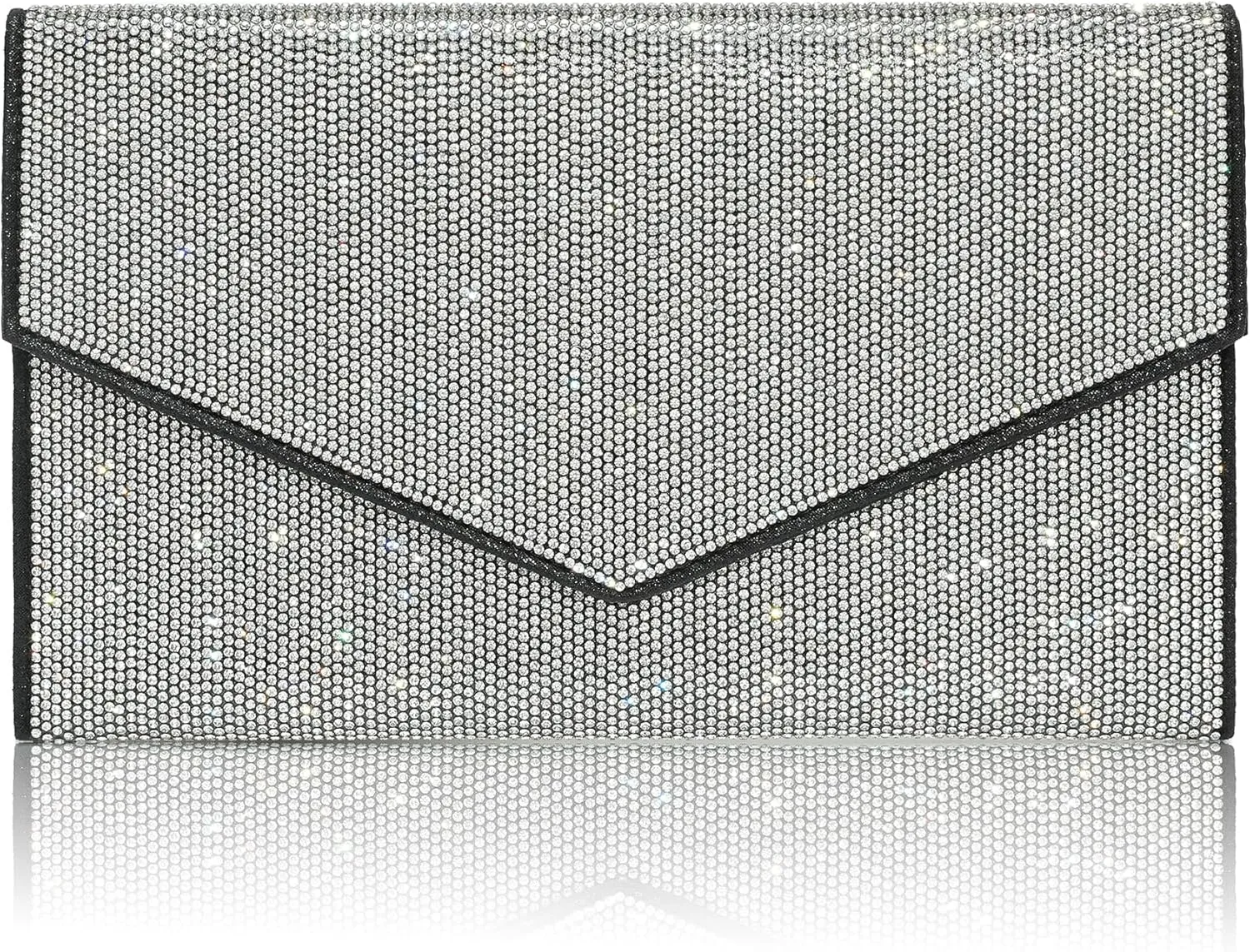 CARIEDO Women's Evening Bag Elegant Clutch Delicate PU Leather Flap Handbag Prom Wedding Party