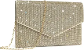 CARIEDO Women's Evening Bag Elegant Clutch Delicate PU Leather Flap Handbag Prom Wedding Party