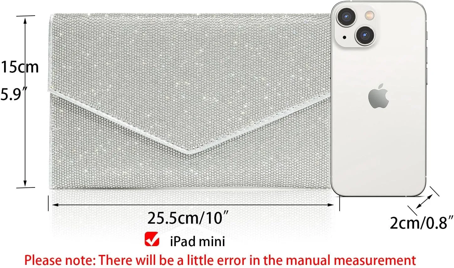 CARIEDO Women's Evening Bag Elegant Clutch Delicate PU Leather Flap Handbag Prom Wedding Party