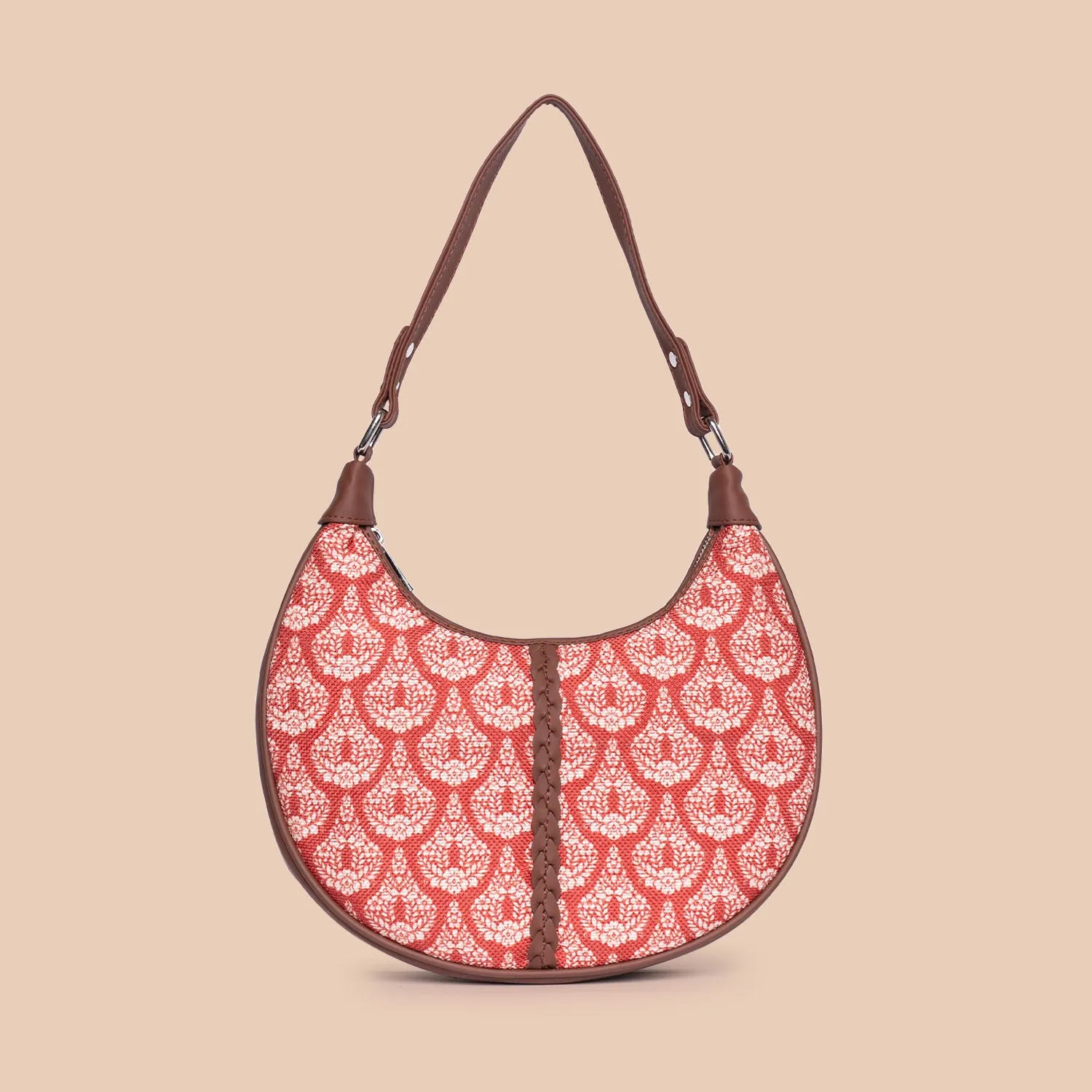Chanderi Phool Hobo Bag