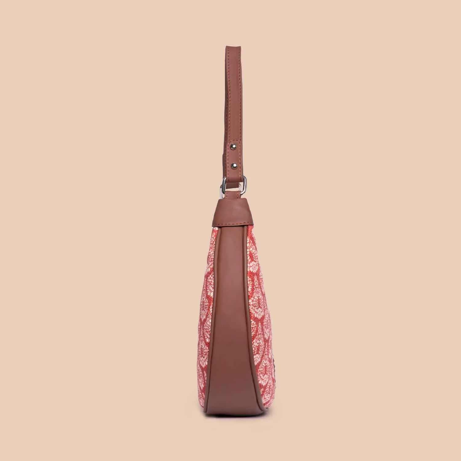 Chanderi Phool Hobo Bag