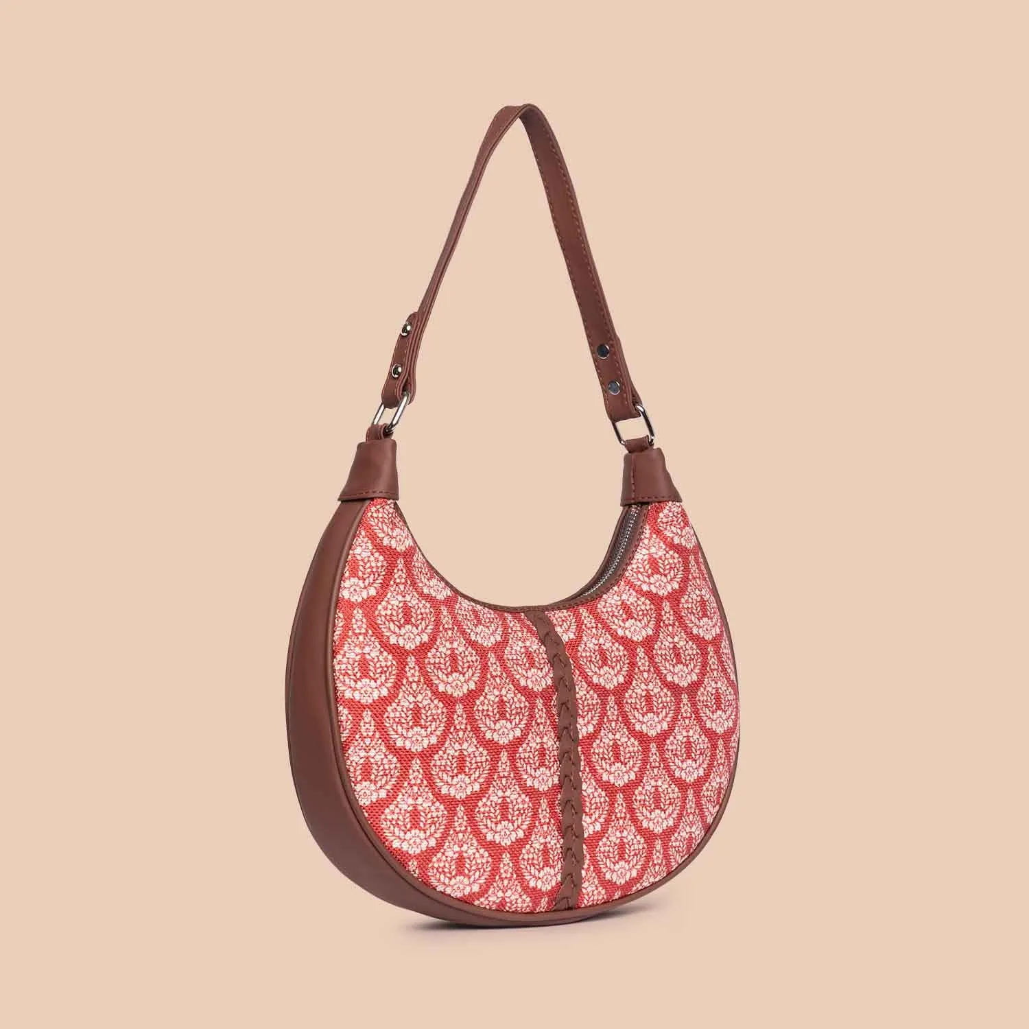 Chanderi Phool Hobo Bag
