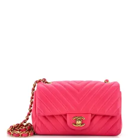 CHANEL Classic Single Flap Bag Chevron Lambskin Mini