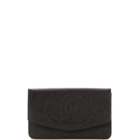 CHANEL Vintage Timeless Wallet on Chain Caviar
