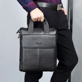 CHEER  SOUL Genuine Leather Men Briefcase Office Handbags