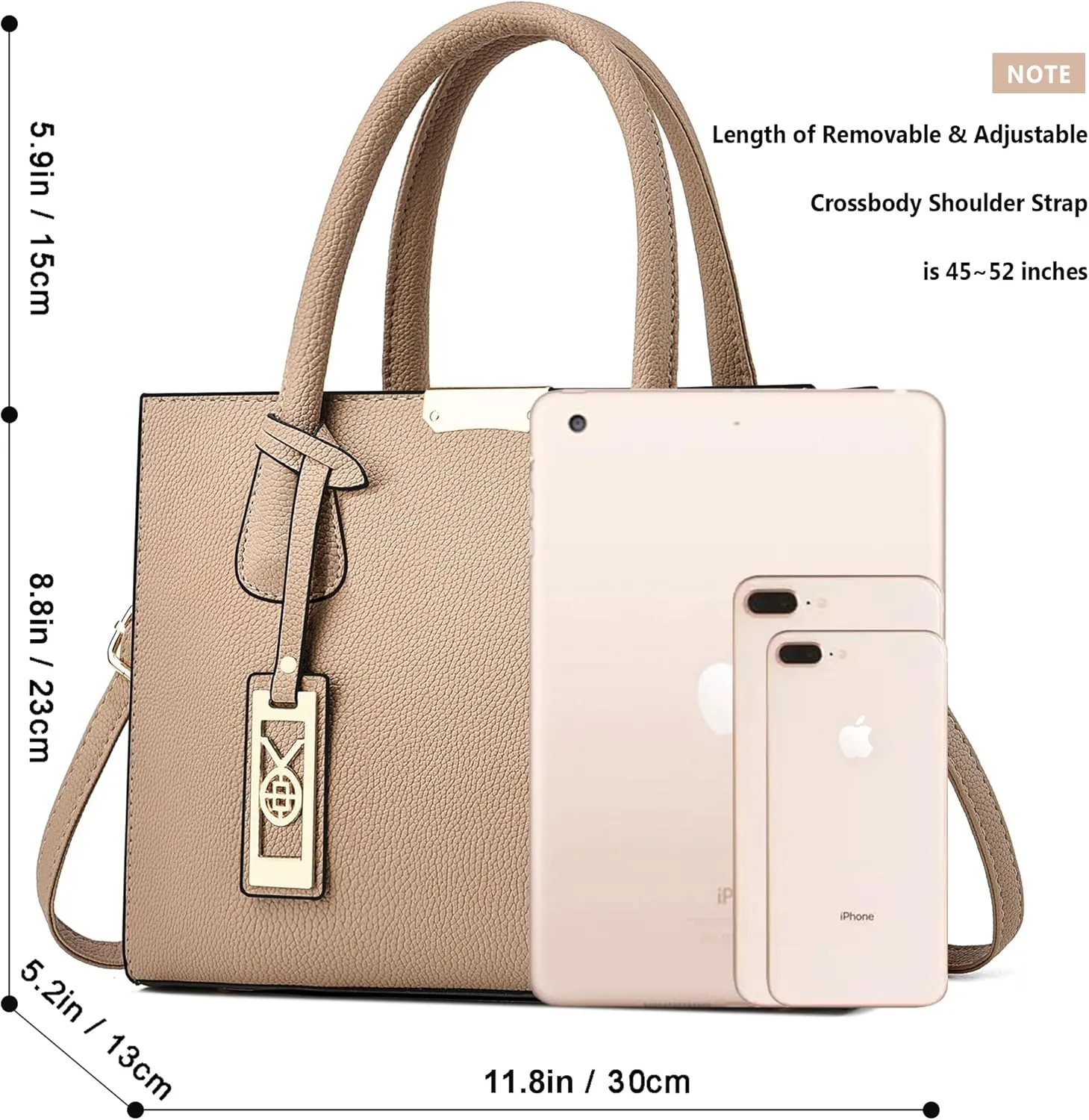 CHICAROUSAL Crossbody Purses and Handbags for Women PU Leather Tote Shoulder Bags Top Handle Satchel