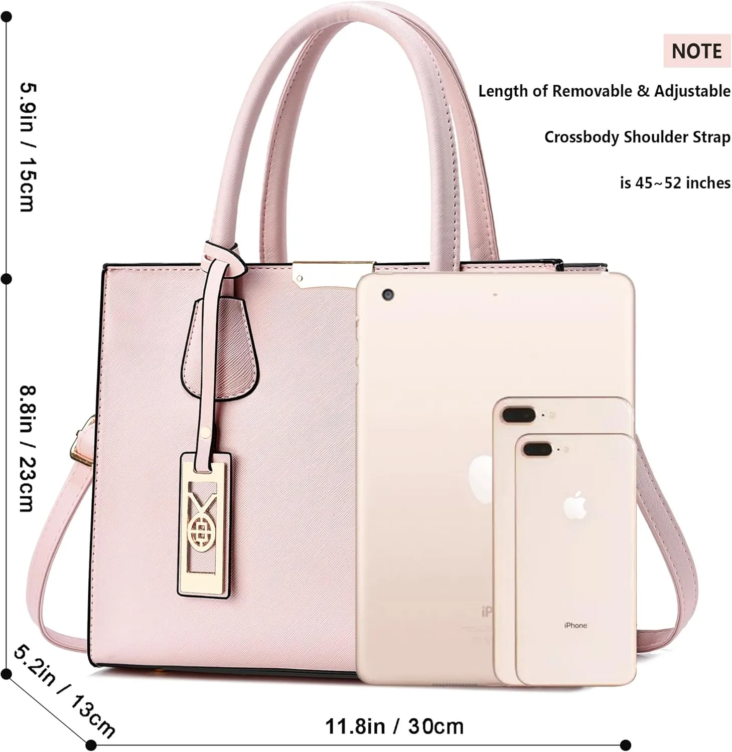 CHICAROUSAL Crossbody Purses and Handbags for Women PU Leather Tote Shoulder Bags Top Handle Satchel